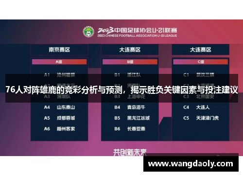 76人对阵雄鹿的竞彩分析与预测，揭示胜负关键因素与投注建议